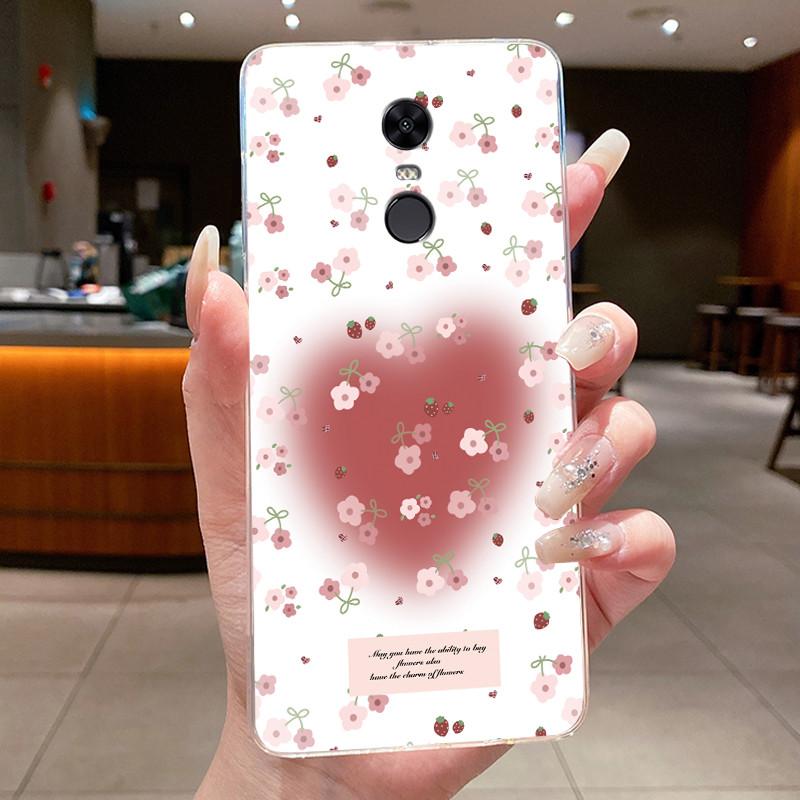 For Xiaomi Redmi 5 Plus Case For Redmi 5 Casing Clear Luxury Butterfly Flower Soft TPU Silicone Cover Transparent Phone Case