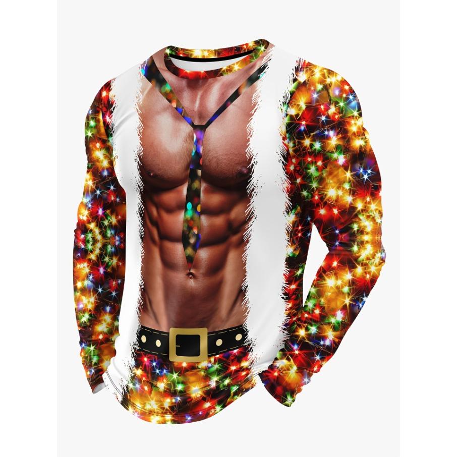 Женская футболка с круглым вырезом, длинным рукавом и 3D-принтом