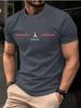 Men's 100% Pure Cotton Summer Loose Oversized Casual Paris Letter Printed Sports Round Neck Short Sleeved T-shirt Top
