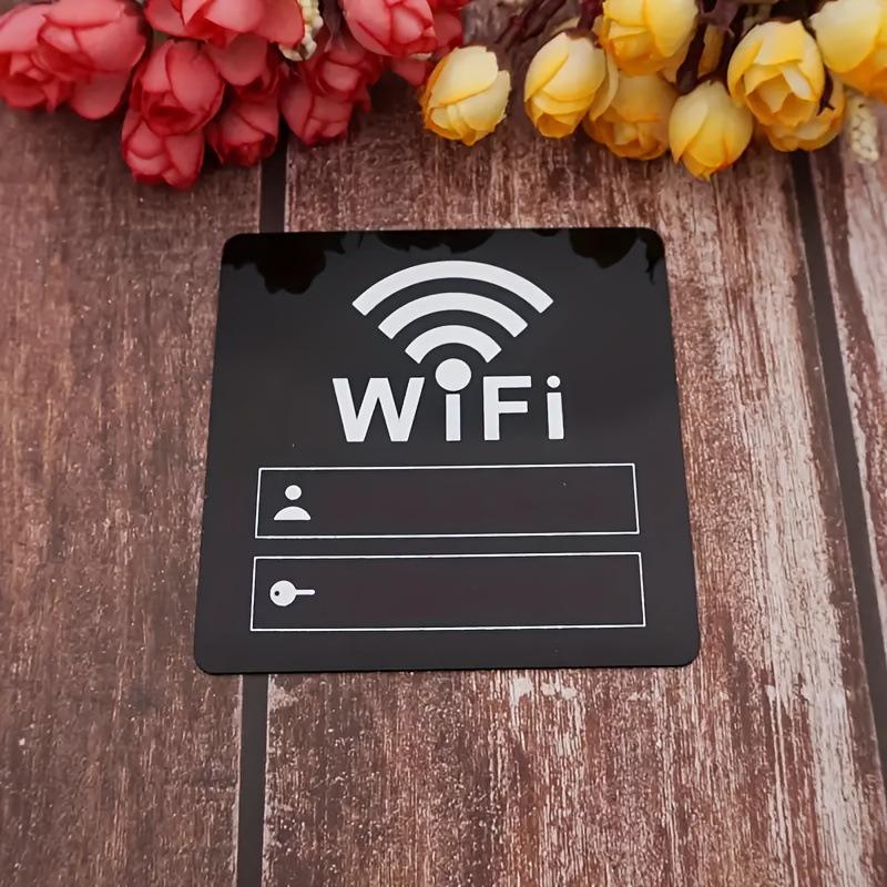 3D Зеркальная WiFi Логотип Наклейка - Акриловый Влагостойкий Настенный Декор для Дома и Офиса