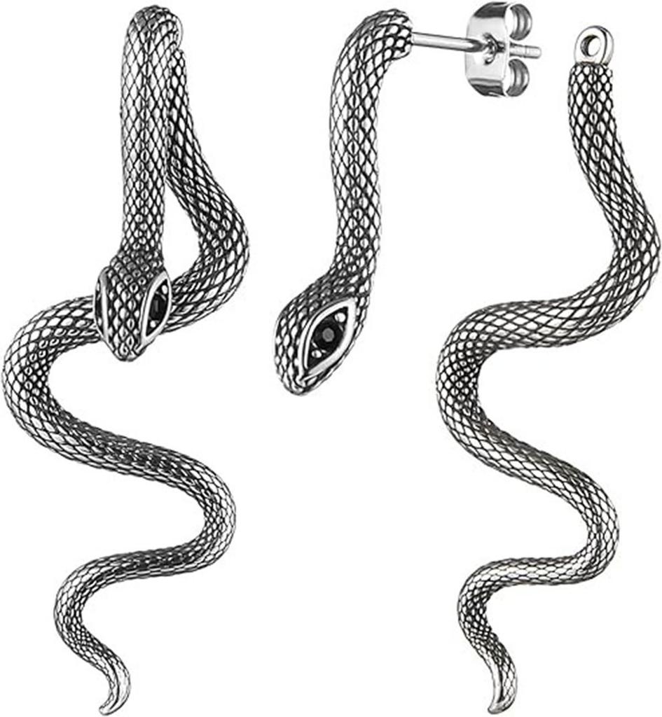 Sweet Butterfly Drip Oil Earrings for Women Snake Shape Creative Splicing Stud Earrings Exquisite Stylish Banquet Jewelry Gifts