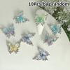 10/30/50pcs 3D Simulation Butterfly Nail Art Charms DIY Colorful Gradient Butterfly Nail Art Decoration Manicure Jewlery