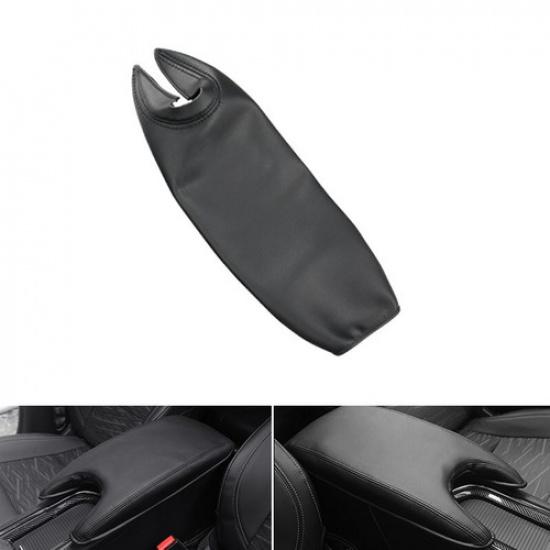Car Center Console Armrest Box Cover Leather Pad Trim For Cadillac ATS 2013-