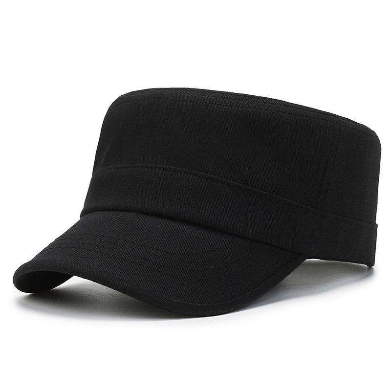 Men's Spring and Autumn New Simple Versatile Light Board Hat Outdoor Military Hat Men's Casual Fashion Flat Top Cap Men