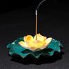 Ceramics Lotus Incense Burner Sleep Aid Lotus Incense Stick Lotus Censer Holder  Aromatherapy