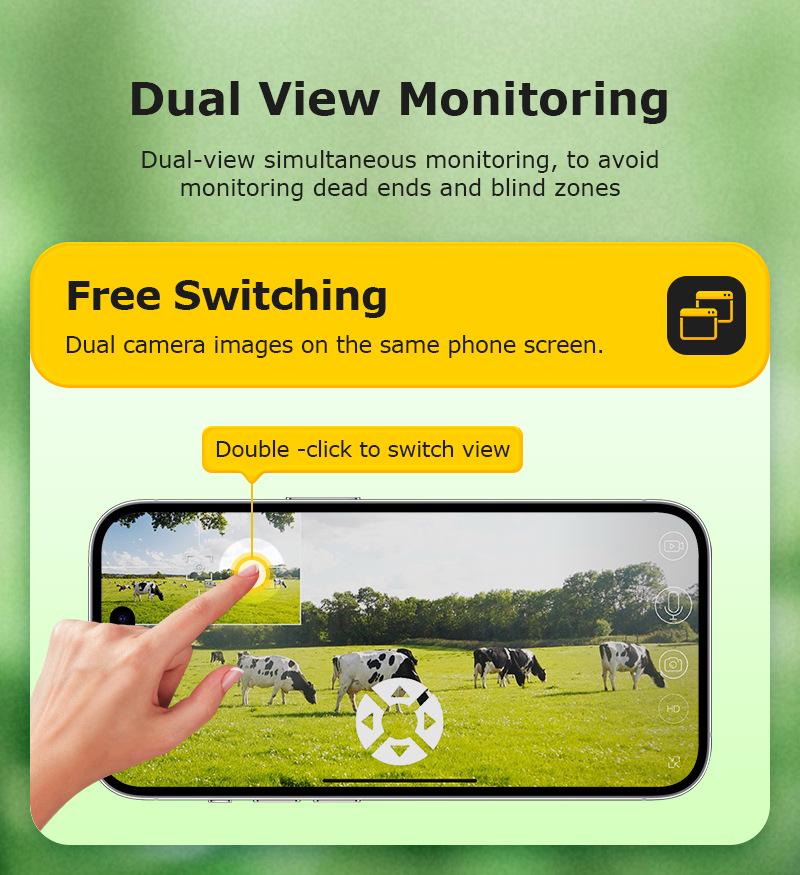 4G Солнечная Камуфляжная Камера Наблюдения с 20-кратным Зуммом, HD, Полный Цвет День/Ночь, Низкое Энергопотребление.