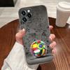 Fire Football Case For Apple iPhone 17 16 15 14 13 12 11 Pro Max 16 Plus 16E 17Air 17Pro Phone Cover Soccer Ball Silicone Funda