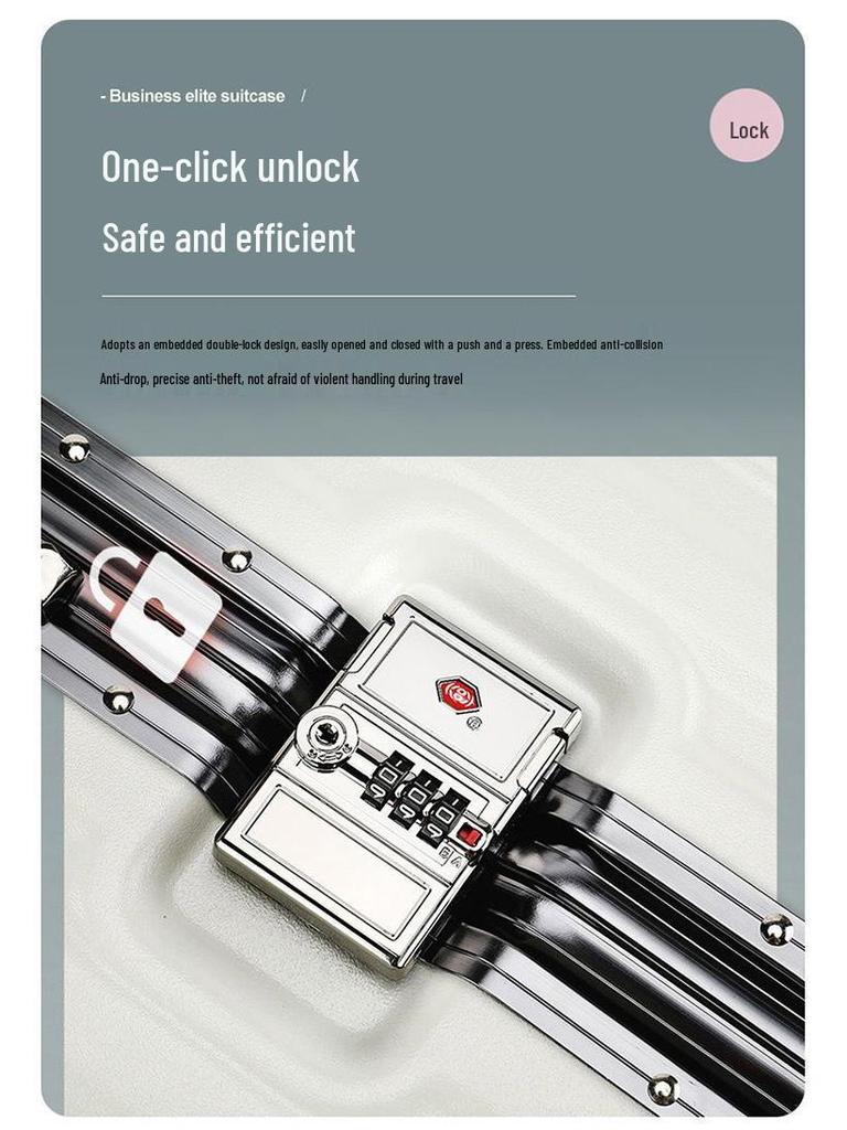 30-дюймовый чемодан большой вместимости с бесшумными колесами, устойчивый к давлению, устойчивый к царапинам и с кодовым замком