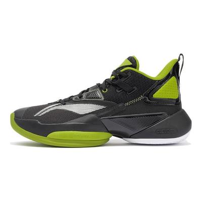 Li Ning Power 8 износостойкие дышащие кроссовки для баскетбола средней высоты мужские Цвет: Фруктовый сок Зеленый ABPR035-6