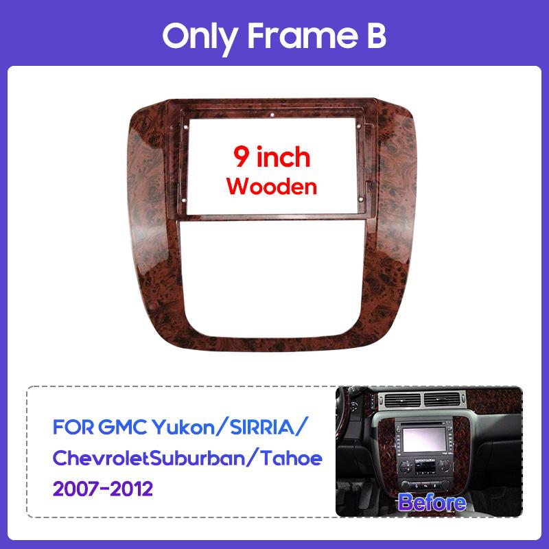 9inch FOR GMC Yukon/SIRRIA/ChevroletSuburban/Tahoe 2007-2012 Car stereo radio Android frame panel Center fascia cable harness