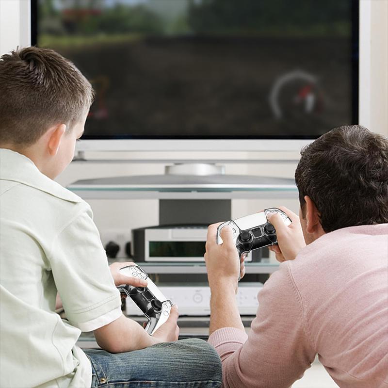 Прозрачный Жесткий ПК Чехол для Контроллера PS5 Пылезащитный Противоскользящий Защитный Чехол