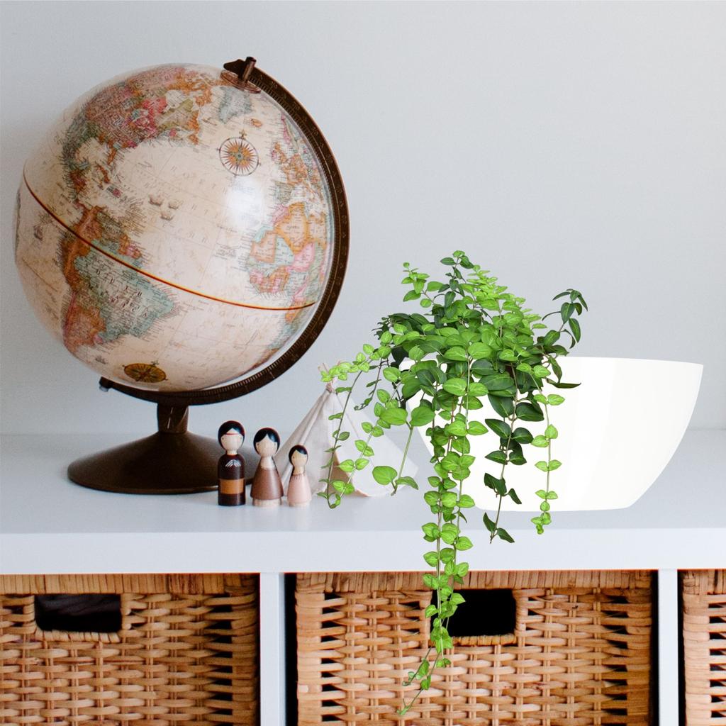 KADAX Горшок Кашпо Для Цветов 21 см Овальное Кашпо Подставка Пластиковый Белый