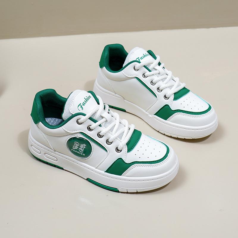 Women's Lightweight Platform Chunky Sneakers Non-slip Breathable Lace-up Walking Shoes Sport Shoes PU Leather Casual Running Sneakers for Female