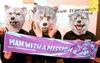 Полотенце-шарф MAN WITH A MISSION в цвете Shiiku Sukio (фиолетовый x светло-синий)