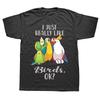 Футболка Parrot Cockatoo Budgerigar Lover Gifts Футболки I Just Really Like Birds Летняя графическая уличная одежда с коротким рукавом