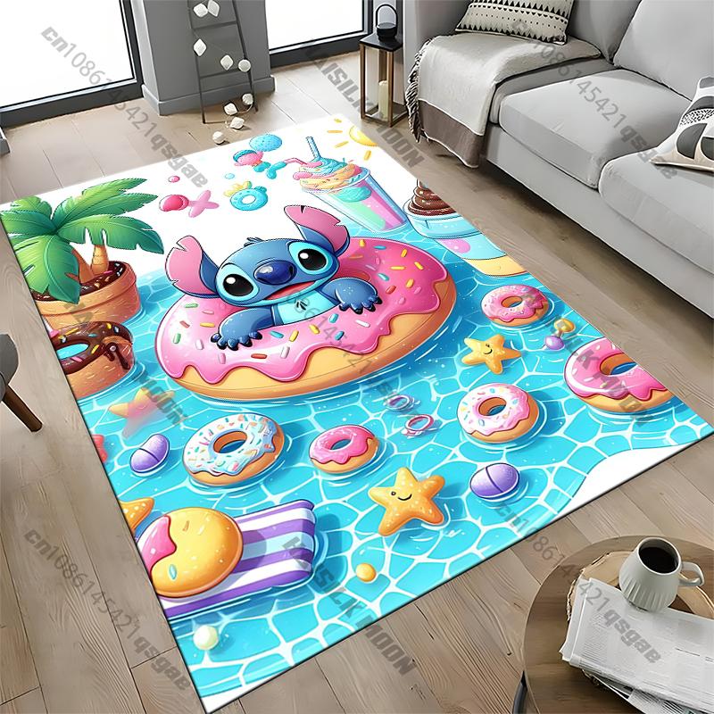 1PC St1tch Rug for Boys Bedroom Cartoon Carpet for Boys Girls Room Decor Colorful Soft Fluffy Carpet for Living Room Floor Mat