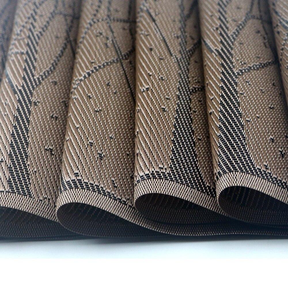 Washable Woven Placemats Tree Theme Non-slip Table Mats For Kitchen Dining Set of 6 Blue Tree/coffee Tree/silver Tree