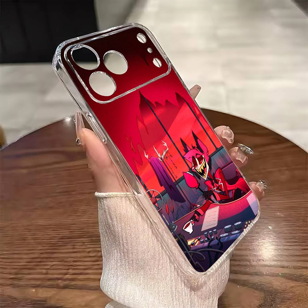 H-Hazbin H-Hotel Аластор Чехол для телефона для iPhone 17 16 15 14 13 12 11 Mini Pro Max Plus Прозрачная крышка