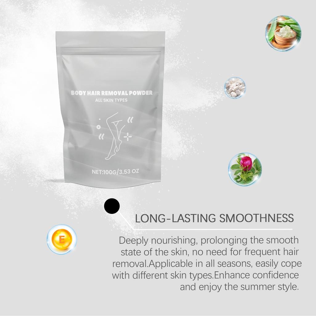 Порошок для удаления волос на теле, порошок для удаления волос для женщин и мужчин, натуральные ингредиенты, не стимулирует