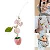 Cute Strawberry and Leaf Phone Lanyard Elegant Strawberry Leaf Designed Phone Strap Unique Phone Chain Charm for Women