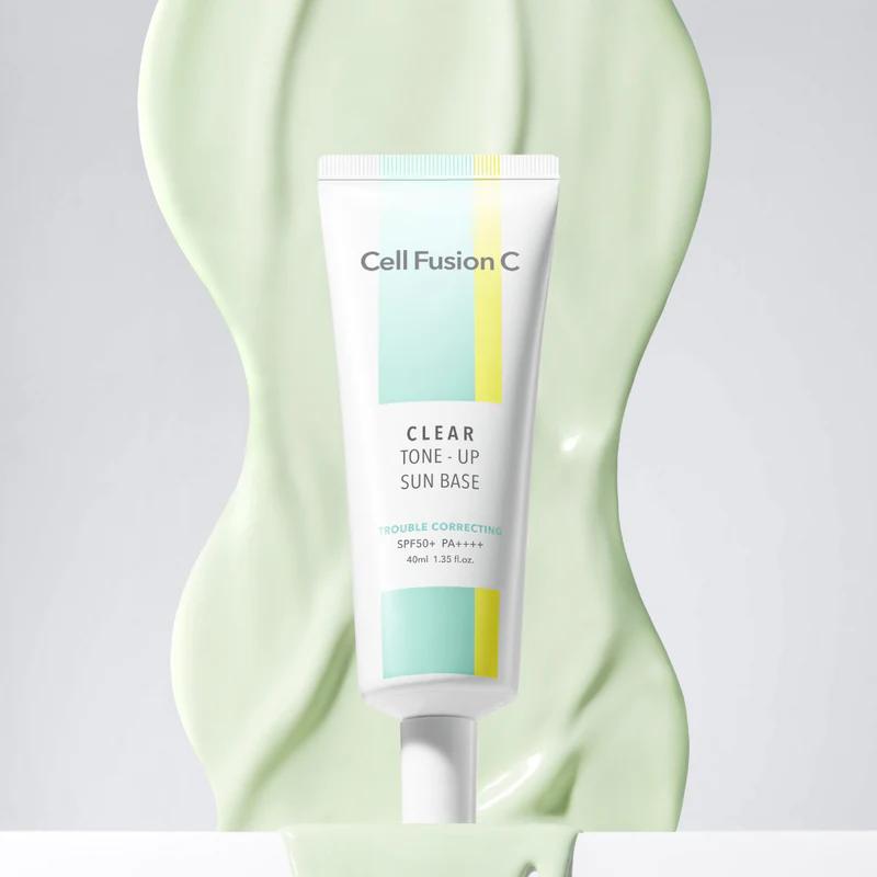 Cell Fusion C Тональная основа под солнце Tone-Up 40 мл SPF50+ PA++++ (Подходит для воды, прозрачен, размыт.)