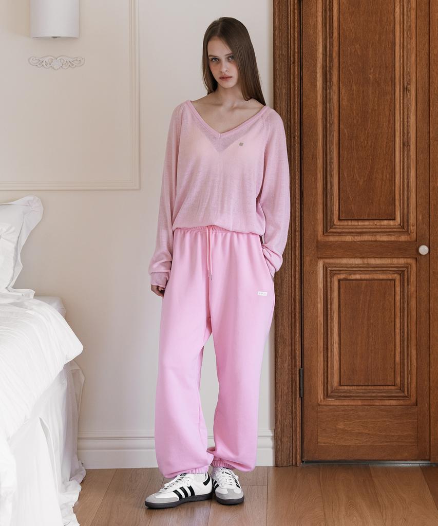 INJIACTIVE Small Logo Jogger Pants Pink
