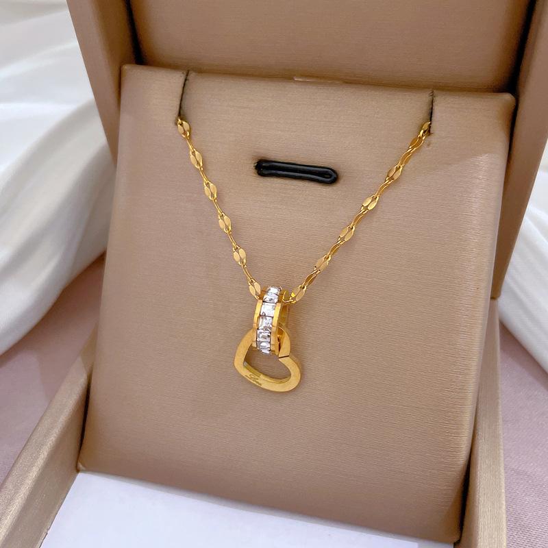 Fashion Retro Women's Necklace Temperament Micro Diamond Necklace Exquisite Collar Chain Accessories