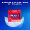 Durex FEELING XL - 12 Préservatifs Fins et Extra Larges pour Homme, Largeur nominale 60mm