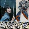Double Sides Silk Scarf Flower Pattern Head Handkerchief Trendy Bandana Gift