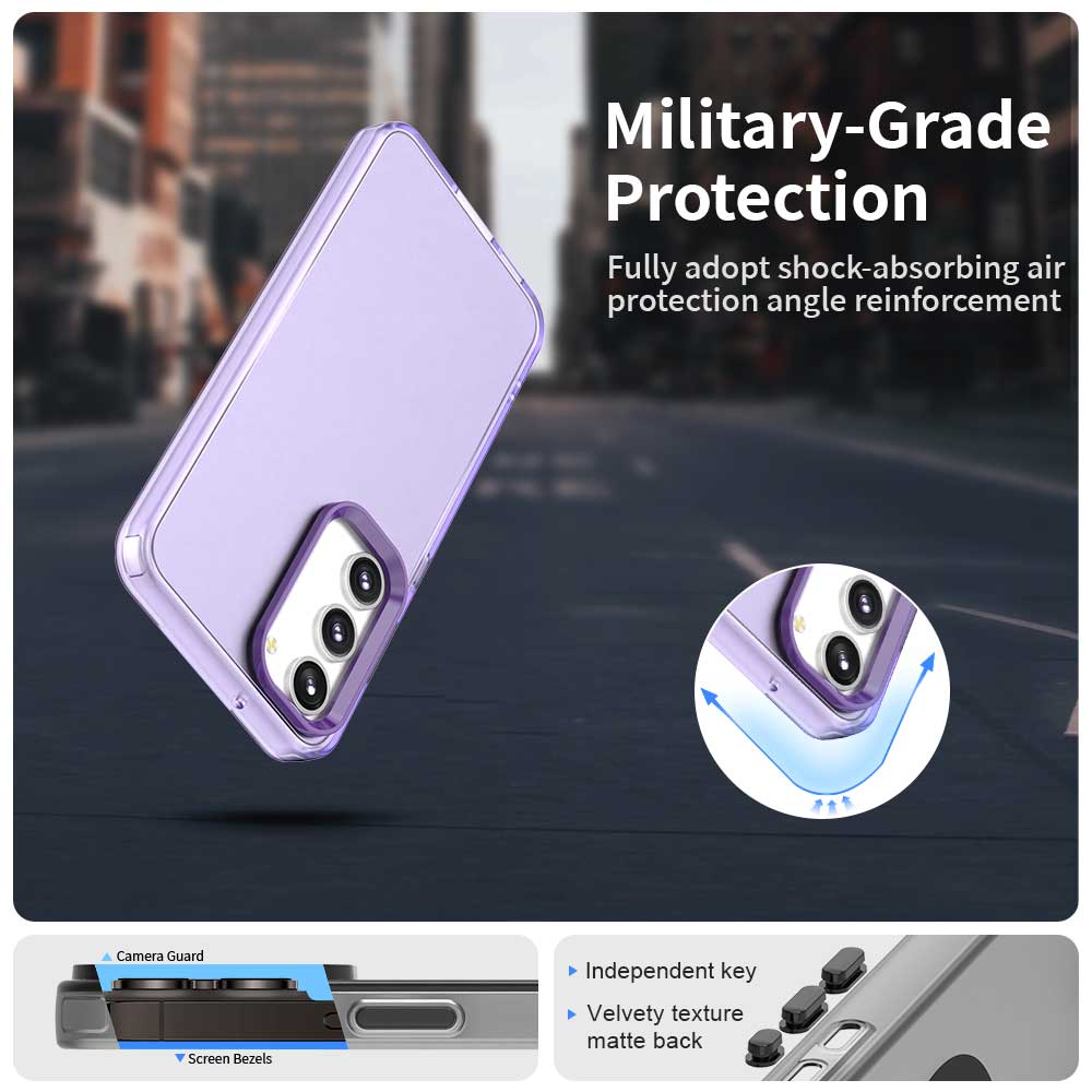 Матовый полупрозрачный чехол-конфетка для Samsung Galaxy S24 S23 Ultra Plus S24 FE A16 A06 A15 A55 A35 A25 M55 Coque Матовая бамперная накладка
