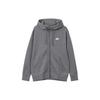 Logo Embroidered Drawstring Hoodie With Long Sleeves Men Sweatshirt Gray BV2646-071