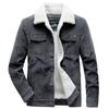 Men Corduroy Jackets Warm Fleece Coat Lambswool Lamb Velvet Parkas Fashion Cotton Casual Jacket Men