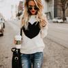 Women's Autumn and Winter Knitted Crew-neck Pullover Love Sweater
