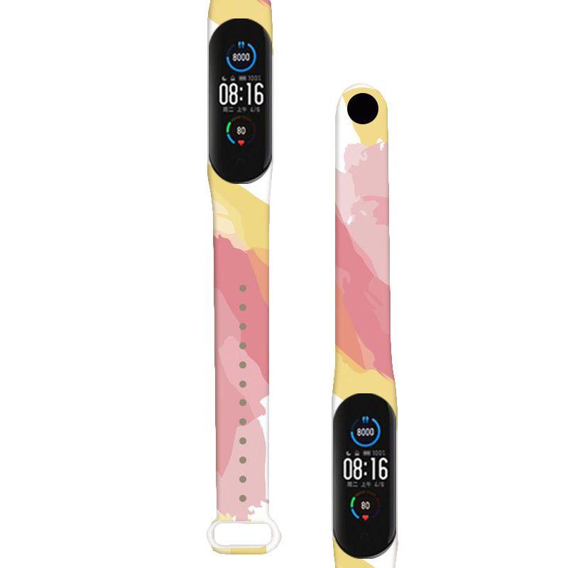 Стильный ремешок с граффити в стиле Моранди для Xiaomi Mi Band 3/4/5/6, регулируемый и влагостойкий