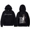 Худи с графическим принтом Ariana Grande Yes и Double Sided Унисекс Повседневная Мода Свободный Свитшот Мужской Женский Хип-Хоп Рок Худи