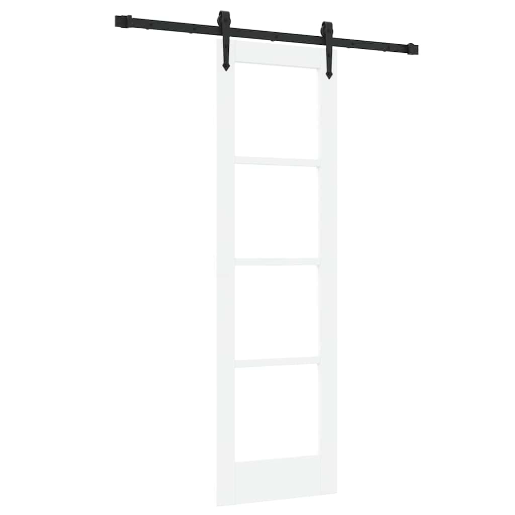 ORKDAL Sliding Door White 61 x 198.5 cm Solid Pine Wood and Glass
