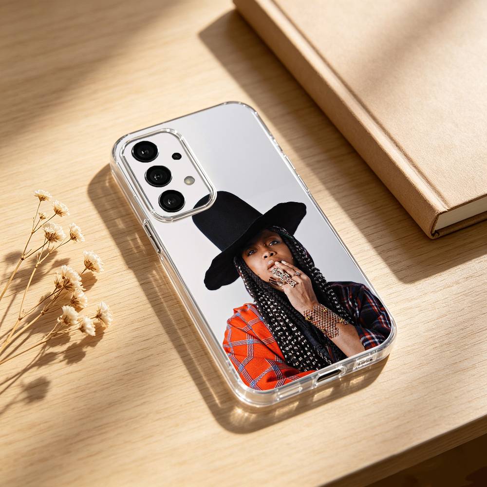 Erykah Badu phone Case For Samsung S25,24,21,22,23,30,Ultra,20,Plus,Fe,Lite,Note Transparent Cover