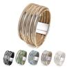 Metal Tube Decoration Chunky Bracelet Wide Band Multilayer Bracelet  Men's Accessory