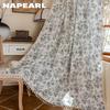 1 шт. NAPEARL Ретро Черно-белые Цветочные Шторы с Бахромой и Полузатемняющие Шторы для Окна Кухни Спальни Гостиной Домашнего Декора