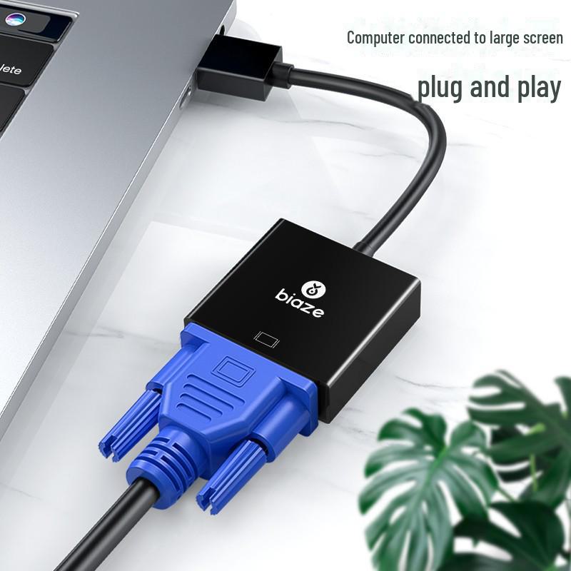 Кабель-адаптер Biaz ZH62 HDMI to VGA (черный) для ноутбуков.