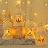 Рождественская светодиодная лампа Tealight, мягкое мерцание, питание от батареи, портативный фонарь Санта-Клауса, подвесной орнамент