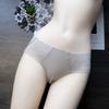 Women's Thin Anti Bacterial Lace Semi Adhesive Non Trace Sexy Low Rise Breathable Briefs