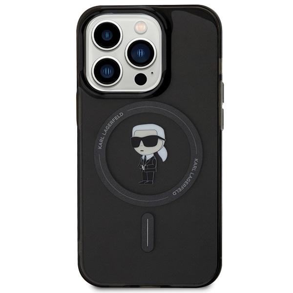 Karl Lagerfeld Klhmp15Lhfcknok Iphone 15 Pro 6.1 Czarny/Black Hardcase Iml Ikonik Magsafe