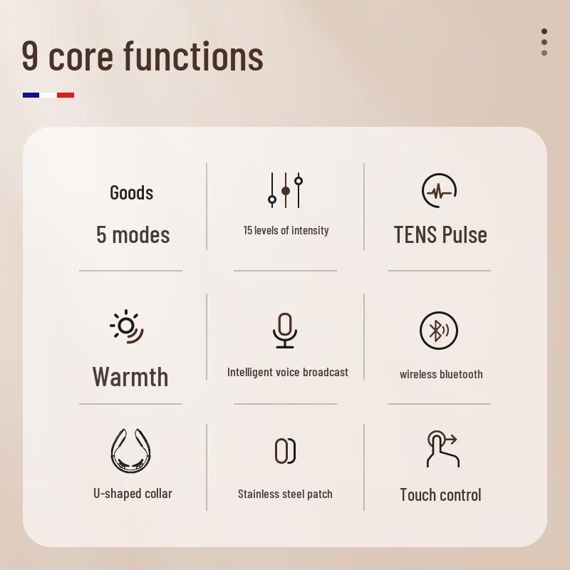 Deers Electric Pulse Cervical Neck Massager with Heat CN plug (adapter included)