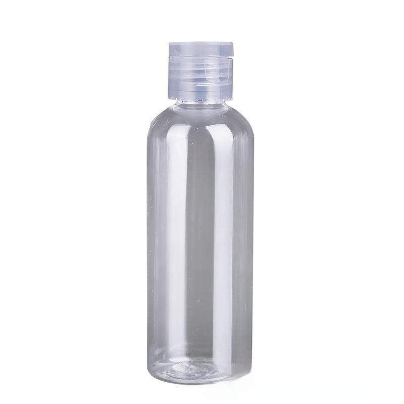 Прозрачная пластиковая бутылка из ПЭТ с откидной крышкой-бабочкой - доступна в объемах 30 мл, 50 мл, 100 мл для косметики и лосьонов