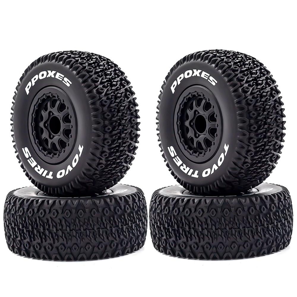 4pcs 112mm For Slash Arrma Senton HuanQi 727 Vkar 10sc Hpi Rc Car 1/10 Short Course Truck Tires Tyre Wheel With 12mm Hex