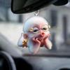 2D подвеска для автомобиля в форме обезьяны, подвесное украшение с реалистичной цепочкой, подвесной декор для салона автомобиля A W8B6