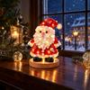 Holiday Handcraft Supplies Sea Glass Christmas DIY Craft Kit LED Lighted Xmas Tabletop Ornament Making Led Decor Set Santa Snowman Gingerbread