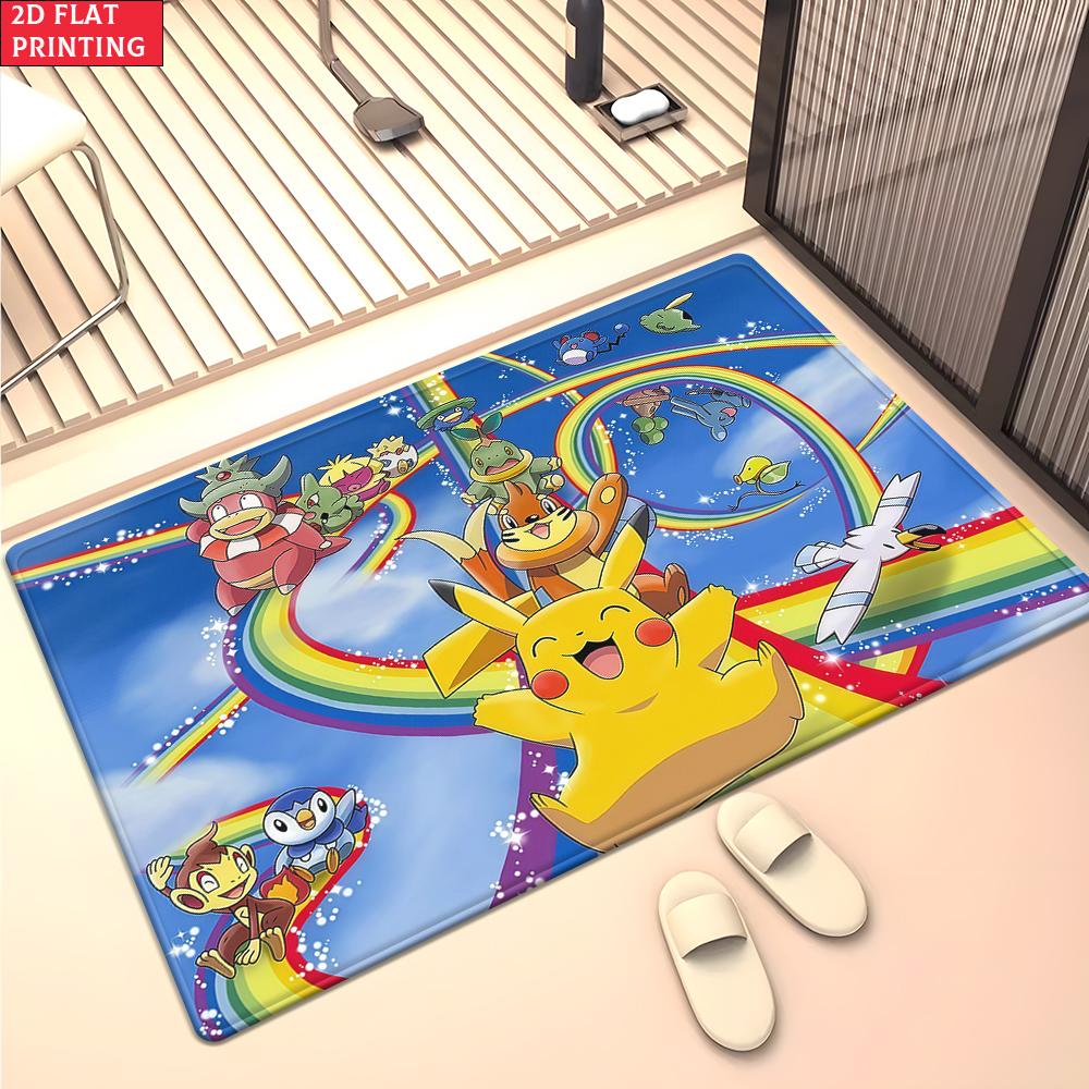 Cute Yellow Cartoon Character Area Rug Anti Slip Washable Floor Mat For Kids Bedroom Living Room Game Bedroom Home Decor Carpet
