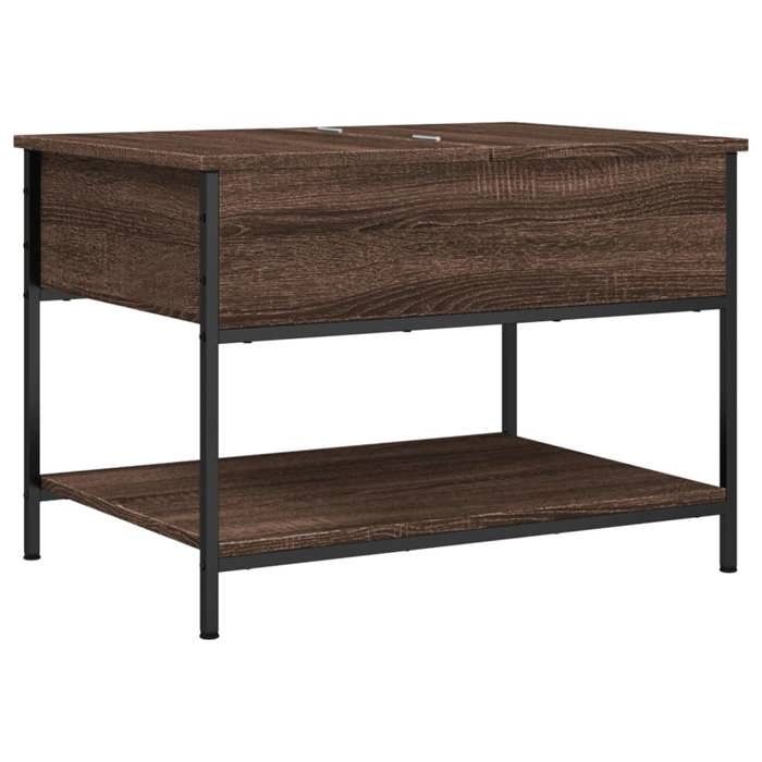 VidaXL Table Basse, Bout de Canapé avec Pieds Réglables, Table d'Appoint avec Rangement Salon Intérieur, Moderne, Chêne 845345